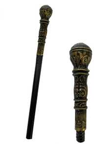 Cetro con cabeza redonda para adultos de Halloween, accesorio de cosplay con cabeza de serpiente, cetro del rey, cetro de mago o bruja, cetro con cabeza redonda enchapado - Multicolor - Ver 4