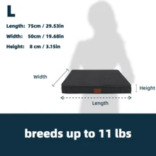 1PC Orthopedic Foam Pet Bed With Foam Filling & Removable Washable Short Plush Fur Cover Orthopedic Waterproof Dog Bed For Crate Bottom For Large, Jumbo, Medium, Small Dogs Cats Breeds In All Seasons - Dark Grey - View 15