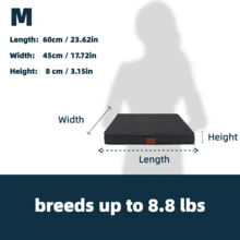 1PC Orthopedic Foam Pet Bed With Foam Filling & Removable Washable Short Plush Fur Cover Orthopedic Waterproof Dog Bed For Crate Bottom For Large, Jumbo, Medium, Small Dogs Cats Breeds In All Seasons - Dark Grey - View 14