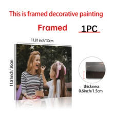 1件客製化印刷畫布藝術品，個性化照片圖像印製於畫布，色彩鮮豔奪目，適合居家、臥室、居家辦公室牆面裝飾，可選配框，適合情侶週年、生日、婚禮、家庭與居家裝飾的完美禮物 - Framed - 查看 38