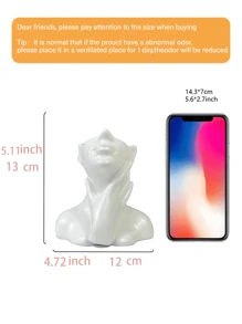Resin Vase, Female Head And Bust Vase Bohemian Simple Ornaments Modern Nordic Style Flower Arrangement Vase Is Suitable For Home Living Room Office Bookshelf Decoration. Also Suitable For Kitchen Storage And Other Purposes.