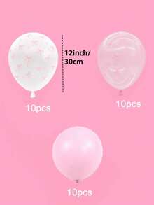 60/30/15/3Pcs 12inch Pink Latex Bow Balloons For Bachelorette Decorations, Bow Theme Birthday Party, Bridal Engagement Decor, Coquette Cute Supplies