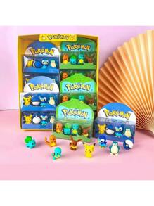 pokemon 8 قطع مجموعة أقلام محو بتصميمات بوكيمون، أشكال حيوانات ومخلوقات متعددة، مواد مناسبة لقرطاسية الطلاب والهدايا والجمع، ألوان زاهية، عملية