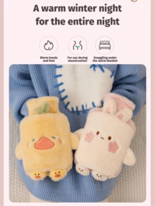  1pack 1000ml Premium Faux Fur Hot Water Bottle For Soothing Pain Relief And Comfort - Ideal For Neck, Back, Shoulder, Legs, And Menstrual Cramps For Hot Water Bottles For Neck, Back, Shoulder, Legs And Menstrual Cramps For Halloween,Christmas, Thanksgiving Gifts (Due To Different Batches, The Lines And Color May Vary. We Apologize For Any Inconvenience Caused) ﻿