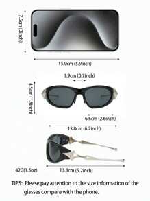 1 par de gafas de moda con montura de piloto para hombres, con bisagras de metal, adecuadas para vacaciones, viajes, playa, conducción, vacaciones y uso diario