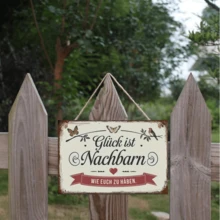 A Felicidade é Ter Vizinhos Como Você" - Decoração Rústica para Casa, Escritório e Quarto com Design de Pássaro e Folha, Presente Perfeito para Feriados, Decoração de Cafeteria | Encantadora Arte de Parede | Trabalho Decorativo em Madeira, 2D Plano, Perfeito para Decoração de Ambiente