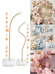 2.5m/8.2ft Gold Balloon Arch Kit With Water Base - Reusable For Weddings, Christmas & Outdoor Parties | Indoor/Outdoor Decorations (Halloween, Birthdays)