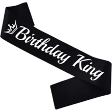 Birthday King Celebrate Your Birthday In Style With This Black And Blue Satin Sash For Men - Perfect For 18th, 20th, 30th, 40th, 50th, And 60th Birthdays - Add A Touch Of Elegance To Your Party Decorations Party Supplies Ribbon