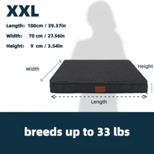 1PC Orthopedic Foam Pet Bed With Foam Filling & Removable Washable Short Plush Fur Cover Orthopedic Waterproof Dog Bed For Crate Bottom For Large, Jumbo, Medium, Small Dogs Cats Breeds In All Seasons - Dark Grey - View 16