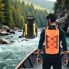 1pc Waterproof Backpack. Waterproof Bag, Dry Bag, Waterproof Beach Bag, Waterproof Dry Bag For Boating, Lightweight Dry Storage Backpack With Mesh Pocket, Suitable For Hiking, Camping, Boating, Adventure And Daily Use, Waterproof PVC Dry Bag With Roll Top Closure For Swimming, Kayaking, Rafting, Fishing, Keeps Gear Dry - Multicolor - View 1