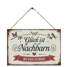 A Felicidade é Ter Vizinhos Como Você" - Decoração Rústica para Casa, Escritório e Quarto com Design de Pássaro e Folha, Presente Perfeito para Feriados, Decoração de Cafeteria | Encantadora Arte de Parede | Trabalho Decorativo em Madeira, 2D Plano, Perfeito para Decoração de Ambiente