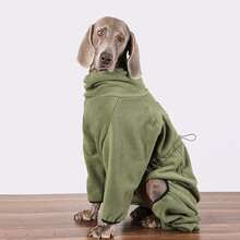 Medium-Large Dog Autumn/Winter Jumpsuit, Warm Protective Jumpsuit To Cover Belly & Legs, Thermal Lined, Suitable For Golden Retriever, German Shepherd And Other Medium-Large Breeds - Orange - View 3