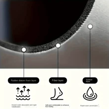 1pc Geometric Pattern Silicone Bathroom Mat, Non-Slip, Woven Rectangular Bathroom Rug With Other Woven Backing, Super Absorbent, Suitable For Bathroom, Shower, Laundry Room, Holiday Christmas Decoration Bathroom Kitchen Decor Kitchen Rug