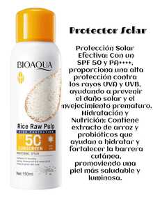 Kit de rutina facial de arroz y ácido hialurónico Bioaqua cuidado intensivo piel hidratante antioxidante antiedad restaurador limpieza completa belleza rutina avanzada cosméticos coreanos - Protector+Mascarilla - Ver 3