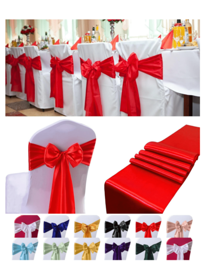 1 set de 10 (7 x 108 pulgadas) fajín de satén para sillas, disponible en múltiples colores, adecuado para sillas de boda, lazos, ataduras de sillas, apto para fiestas de cumpleaños, despedidas de soltera, fiestas de boda y todas las decoraciones de sillas para fiestas, decoración de respaldos de sillas con lazos, aplicable para múltiples ocasiones