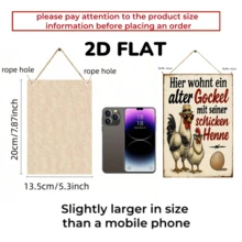 Decoração de Madeira Rústica para Pendurar com Frase em Alemão, Presente para Amantes da Vida no Campo, Decoração de Fazenda, Peça de Decoração Retrô, Decoração de Varanda, Obra de Arte em Estilo Campestre | Design Alegre