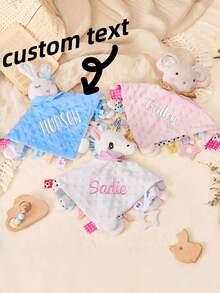 قطعة واحدة هدية شخصية مخصصة، هدية مطرزة شخصية، هدية استحمام مخصصة، هدية شخصية محايدة، لعبة دمية ناعمة وجميلة مناسبة للأطفال الرضع من الجنسين، بأسلوب عصري ونظيف وملون، عناصر جميلة قابلة للتخصيص، قطعة فريدة للجمع، هدية مثالية للطفل، البنت، الابن