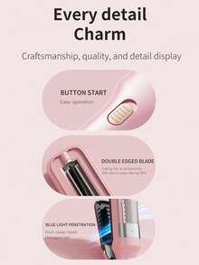 Trådlös hårklippare, automatisk hårtrimmer, typ-C-laddning, multifunktionellt elektriskt hårskydd, klipp av skadade hårtoppar, plocka inte i håret, start med en knapptryckning plus ett bärbart hårklippverktyg - Multifärgad - Visa 10