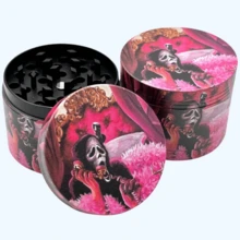 2pcs Halloween Smoking Set, W/Rolling Tray, 4-Piece Aluminum Alloy Grinder, Easy To Carry And Storage, Gifts For Girls, Back To School,Halloween Party, For Smokers - 2件套裝 - 查看 5