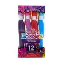 INDRA caja de 12 piezas correctores líquidos 6 ml IND-0010 regreso a clases escolares papelería para oficina estudiantes producto útil - Multicolor - Ver 4