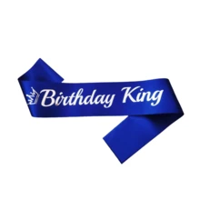 Birthday King Celebrate Your Birthday In Style With This Black And Blue Satin Sash For Men - Perfect For 18th, 20th, 30th, 40th, 50th, And 60th Birthdays - Add A Touch Of Elegance To Your Party Decorations Party Supplies Ribbon
