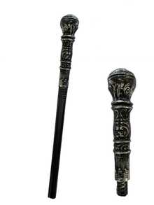 Cetro con cabeza redonda para adultos de Halloween, accesorio de cosplay con cabeza de serpiente, cetro del rey, cetro de mago o bruja, cetro con cabeza redonda enchapado - Multicolor - Ver 12