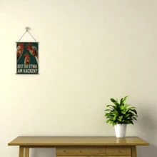 1 peça Placa de Madeira Vintage com Galo 2D Plano - 20*13,5cm Decoração de Parede com Citação Humorística em Alemão "Você está cagando?", Estilo Rústico Fazendeiro para Cozinha, Bar ou Espaços Externos, Presente Perfeito para Proprietários de Galinhas ou Amigos com Senso de Humor