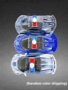 1pc Children's Electric Light & Sound Car Toy, Battery Operated Rotating Toy Vehicle, Suitable For Toddler Boys & Girls, Birthday Gift, Blue/Black/White