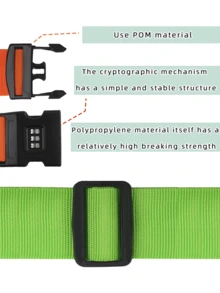 2025 1PC 安全锁行李带 71 英寸长，带 3 位数密码锁，便携且适合旅行