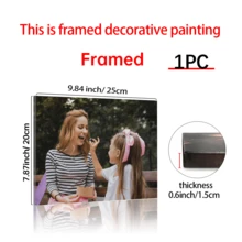 1件客製化印刷畫布藝術品，個性化照片圖像印製於畫布，色彩鮮豔奪目，適合居家、臥室、居家辦公室牆面裝飾，可選配框，適合情侶週年、生日、婚禮、家庭與居家裝飾的完美禮物 - Framed - 查看 39