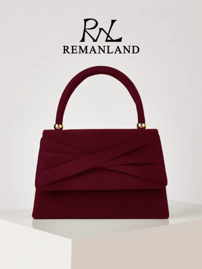 REMANLAND 1 pieza Elegante bolso de mano de terciopelo con lazo de cisne, adecuado para mujeres, estudiantes universitarias, fiestas, bailes, bodas, combinación ideal para vestidos de fiesta, también el mejor regalo para fiestas, bodas, bailes, galas y banquetes