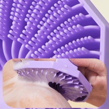 Silicone Body Scrubber, Gentle Exfoliating Brush, Deep Cleansing And Massage Tool, Ergonomic Handle, 10cm 3.94 Inch For Skin Renewal