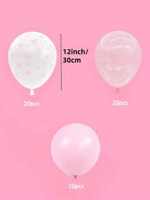 60/30/15/3Pcs 12inch Pink Latex Bow Balloons For Bachelorette Decorations, Bow Theme Birthday Party, Bridal Engagement Decor, Coquette Cute Supplies