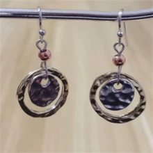 1 Đôi bông tai mặt tròn rỗng phong cách Bohemian cổ điển, quà tặng trang sức dự tiệc thời trang cho nữ - Bạc và Vàng cổ 10 - Xem 3