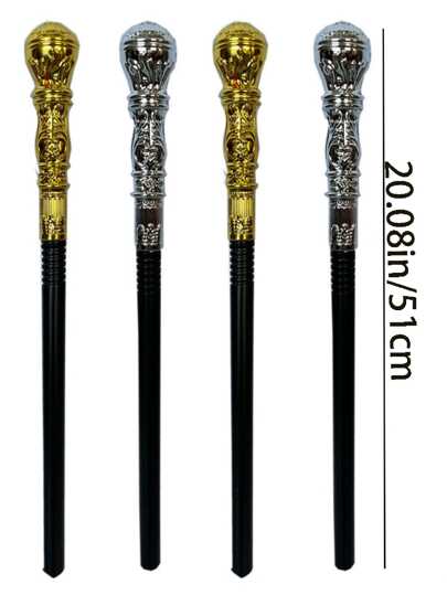 Halloween Round Head Scepter Adult Cosplay Prop Snake Head Scepter King's Scepter Wizard Witch Magic Electroplated Round Head Scepter