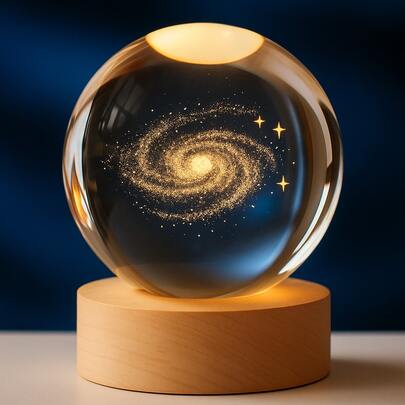 Luminária decorativa para quarto aconchegante Luminaria de mesa Bola de Cristal Decoração Globo Terrestre  Luxo