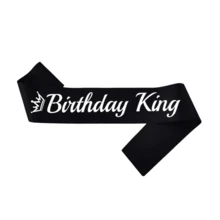 Birthday King Celebrate Your Birthday In Style With This Black And Blue Satin Sash For Men - Perfect For 18th, 20th, 30th, 40th, 50th, And 60th Birthdays - Add A Touch Of Elegance To Your Party Decorations Party Supplies Ribbon
