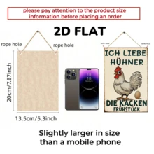 Decoração de Madeira Rústica para Pendurar com Frase em Alemão, Presente para Amantes da Vida no Campo, Decoração de Fazenda, Peça de Decoração Retrô, Decoração de Varanda, Obra de Arte em Estilo Campestre | Design Alegre