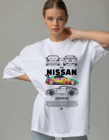 T- Shirt de dama con grafico de automoviles de lujo, fresca, comoda, chic - Blanco - Ver 1