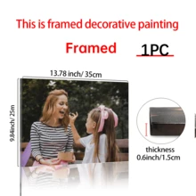 1件客製化印刷畫布藝術品，個性化照片圖像印製於畫布，色彩鮮豔奪目，適合居家、臥室、居家辦公室牆面裝飾，可選配框，適合情侶週年、生日、婚禮、家庭與居家裝飾的完美禮物 - Framed - 查看 35