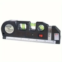 Precision Laser Level With Dual Scale Ruler, Horizontal Ruler Kit, Multipurpose Laser Level Tool, Made Of Polyester Material, Powered By AG13/LR44 Button Battery (Non-Rechargeable), For Accurate On-Site Marking, Suitable For Construction Decoration, Woodworking Installation, Home DIY, Mechanical Equipment Installation, Surveying And Measurement - Multicolor 02 - View 13