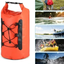 1pc Waterproof Backpack. Waterproof Bag, Dry Bag, Waterproof Beach Bag, Waterproof Dry Bag For Boating, Lightweight Dry Storage Backpack With Mesh Pocket, Suitable For Hiking, Camping, Boating, Adventure And Daily Use, Waterproof PVC Dry Bag With Roll Top Closure For Swimming, Kayaking, Rafting, Fishing, Keeps Gear Dry - Multicolor - View 2