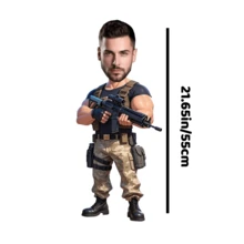 Customized 3D Print Shape Shifting Pillow - Personalized Military Design, Interesting Gift For Friends And Family, Soft Knitted Fabric, Mixed Color