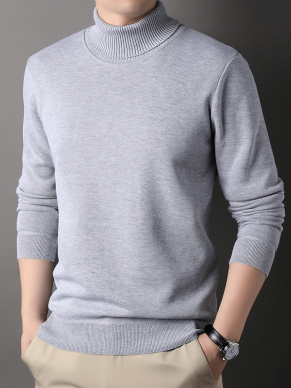 Sudadera con cuello alto para adolescentes, suéter grueso de punto con forro térmico, otoño/invierno