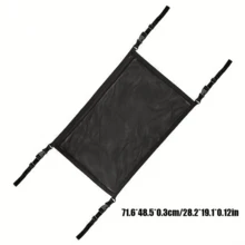 Large Capacity Car Ceiling Storage Net – Durable Black Polyester Mesh With Multiple Compartments, Easy Install Universal Fit, Road Trip & Travel Organizer