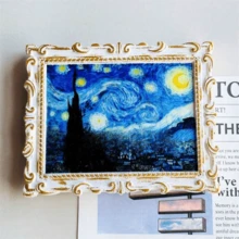 1pc Van Gogh Art Series Fridge Magnet, High-Grade Starry Sky Creative Magnetic Picture Frame Retro 3d Cultural And Creative Decorative Sticker - 1 - Xem 6