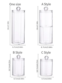 1pc Transparent Clean Pad Storage Box, Clean Swabs Holder, Dustproof With Cover, Portable Vanity Makeup Remover Pad Organizer,For Holiday Beach, Bathroom Collection, Bedroom Collection, Large Capacity