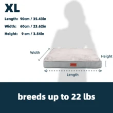 1 chiếc đệm nằm cho thú cưng bằng mút hoạt tính với lớp đệm mút bên trong và vỏ lông ngắn mềm mại có thể tháo rời và giặt được. Đệm nằm cho chó chống thấm nước, có chức năng chỉnh hình, thích hợp cho chuồng, đáy chống trượt, dành cho chó mèo cỡ lớn, cỡ trung bình và nhỏ, sử dụng được trong mọi mùa. - Màu Xám nhạt - Xem 11