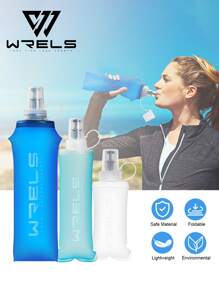 WRELS 1 件 150/250/500ML 可折叠马拉松运动水瓶,无味热压冷水瓶 - 彩色 - 查看 2