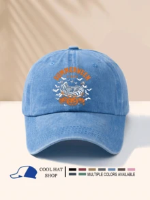 Halloween Series Washed Baseball Cap With SUMMERWEEN Skeleton, Bat, Pumpkin Print, Festive Halloween Carnival Atmosphere - Washed Cap - View 15